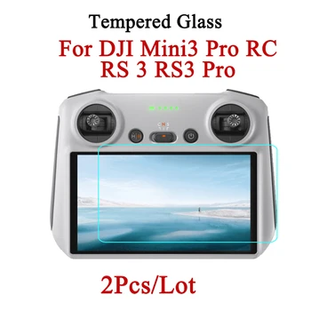 2VNT Grūdintas Stiklas Ekrano apsaugos DJI Mini3 Pro RC RS 3 RS3 Pro Drone, Nuotolinio Valdymo HD Aišku, Ekrano apsauginės Plėvelės