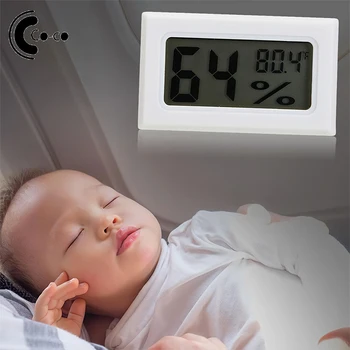 Mini Skaitmeninis LCD Termometras Patalpų Patogu Drėgmės, Temperatūros Jutiklis Pyromete Drėgmės Matuoklis Termometras su Drėgmėmačiu Indikatorius