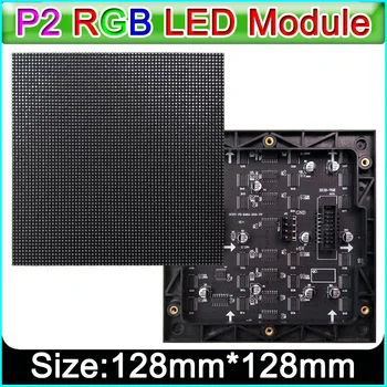 P2 Spalvotas LED Ekranas, Modulis 128x128mm, SMD RGB LED Panel,Patalpų HD Vaizdo wWall Modulis,Tinkamas PIN2DMD