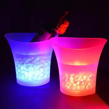 40% Karšto Pardavimo!!! 5L spalvotu LED Žėrintis Ledo Kibiras KTV Barai, Vyno, Šampano, Alaus kokteilių taurės tokios Aušintuvas