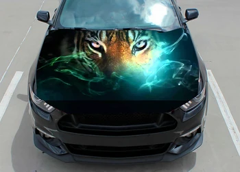 Žiaurus tigras gyvūnų automobilio kapoto lipdukas vinilo lipdukas grafinis decal sunkvežimių decal sunkvežimių grafinis kapoto lipdukas užsakymą bet kokį automobilį