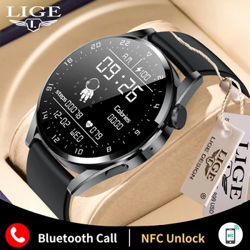 LIGE vyrų Smartwatch AMOLED Sporto Fitness Tracker Žiūrėti NFC Širdies ritmo Monitoringo 