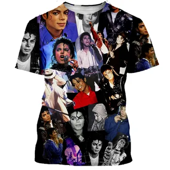 Naujas Klasikinio Michael Jackson Marškinėliai Vyrams, Moterims, 3D Atspausdintas Mados Marškinėlius Hip-Hop Streetwear Atsitiktinis Vasaros Viršūnes Dropshipping