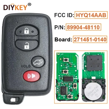 DIYKEY FCC: HYQ14AAB 314.3 MHz Valdybos ID:271451-0140 4B Smart Nuotolinio Rakto Pakabuku Toyota Highlander RAV4 