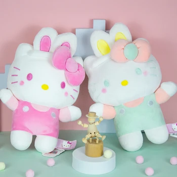 Sanrio Originalus Hello Kitty Pliušiniai Žaislai Kawaii Anime Mielas Triušis Ausis Stovi KT Katė Plushie Lėlės Meilužis Vaikų Plushies Žaislas Dovanos