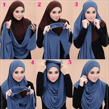 Dviguba Kilpa šifono hijab šalikas femme musulman skaros ir apsiaustas skarų musulmonų skarelė malaizija hijab moterų foulard