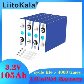LiitoKala KLASĖS NAUJĄ 3.2 V 100Ah 105Ah Lifepo4 Baterija LĄSTELIŲ 12V 24V už EV RV Baterija 