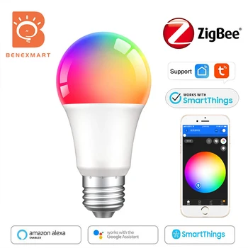 Benexmart Zigbee E27 LED Lemputės RGBCW Pritemdomi Lempos Alexa 