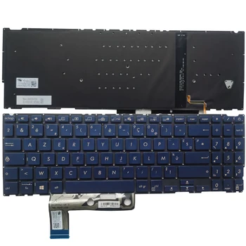NAUJASIS prancūzijos FR nešiojamojo kompiuterio klaviatūros ASUS ZenBook 15 UX533 UX533F UX533FD UX533FN UX533FAC mėlyna su apšvietimu