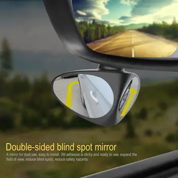 2 in 1 360 Laipsnių Sukimosi Dvipusis aklojoje Veidrodžių Atbulinės eigos Parkavimo Pagalbinė Automobilio Galinio vaizdo Veidrodėlis
