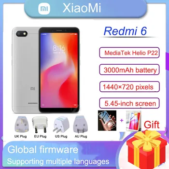 Xiaomi Redmi 6 išmanųjį telefoną 4GB 64GB googleplay telefonas su Pasaulinė sistema Atsitiktinės spalvos su dovana
