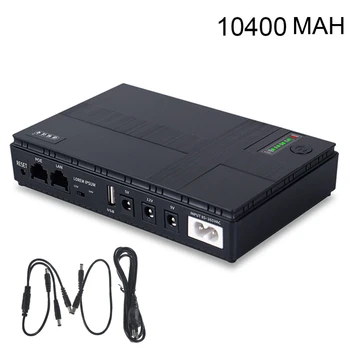 10400 mAh Mini Nešiojamieji UPS, 5V, 9V, 12V Nepertraukiamo Maitinimo šaltinis Universalus Mini UPS Baterijos Backup Wi-fi IP Kamera