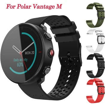 Oficialus Silikono Apyrankę, Polar Vantage M Kvėpuojantis Smart Žiūrėti Riešo Juostos Pakeitimo Polar VantageM Watchband Dirželis