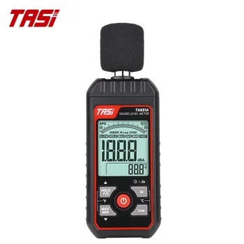 TASI TA651A Skaitmeninio Garso Lygio Matuoklis Logger 30-130dB Garso Triukšmo Matavimo Priemonės Mini db Metrų Aplinkos Testeris Signalizacijos