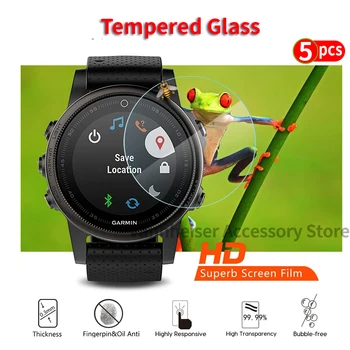 9H Grūdinto Stiklo, Skirtas Garmin Fenix 5 5s 6S Safyras 6X Saulės 6Pro Screen Protector Plėvelė Anti Nulio Smartwatch Priedai