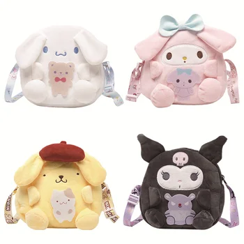 30cm Sanrio Maišelį, Hello Kitty, Kuprinės, Rankinės Pliušinis Maišelį Kawaii Kuromi Cinnamorol Mymelody Moterų Krepšys Didelės Talpos