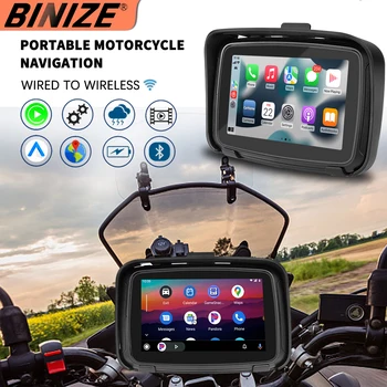 Binize 5 Colių Motociklo GPS Navigacijos Motociklo Carplay 