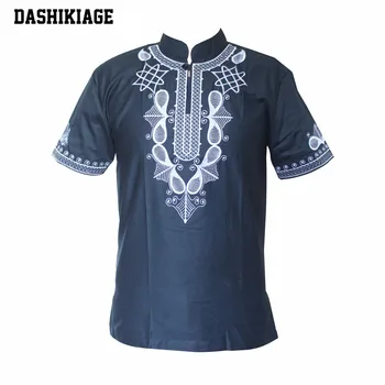 Dashikiage Dashiki Vyrų Marškinėliai Afrikos Haute Genčių Palaidinė Siuvinėta Ankara T-shirt