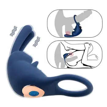 10 Greičio Klitorio Stimuliacija Massager Vibrator Sekso Žaislas Vyrams Porą Atidėti Ejakuliacija, Varpos Žiedas Vibruojantis Gaidys Žiedai