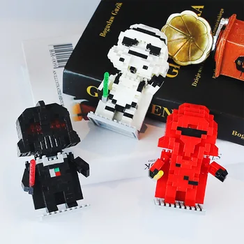 Suderinamas su LEGO Star Wars Black Knight vaikų dėlionės dėlionės, mini mažų dalelių blokai vaikų žaislai, dovanos