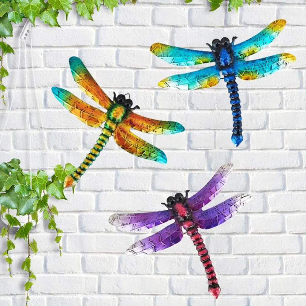 Metalo Dragonfly Sienos Kabo Skulptūros, Papuošalai Namo Kieme, Sode, Kieme, Geležies Patalpų Lauko Meno Dragonfly Papuošalai Nuotrauka 2