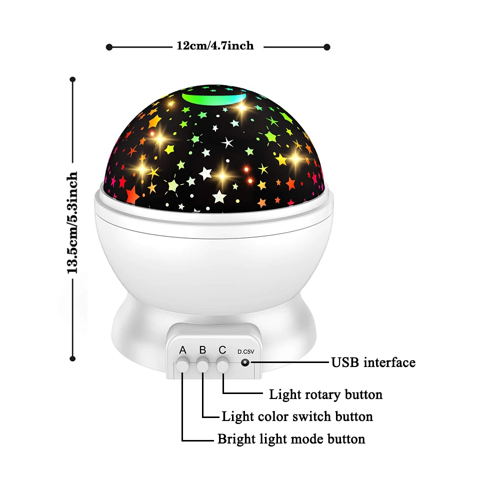 NLT Star Projektoriaus Lempa Sukasi LED Nakties Šviesos Vaikai Kūdikio Miegamojo Mėnulis Galaxy Projektorius Vaikams Dovanų Luces Led Para Habitacion Nuotrauka 5