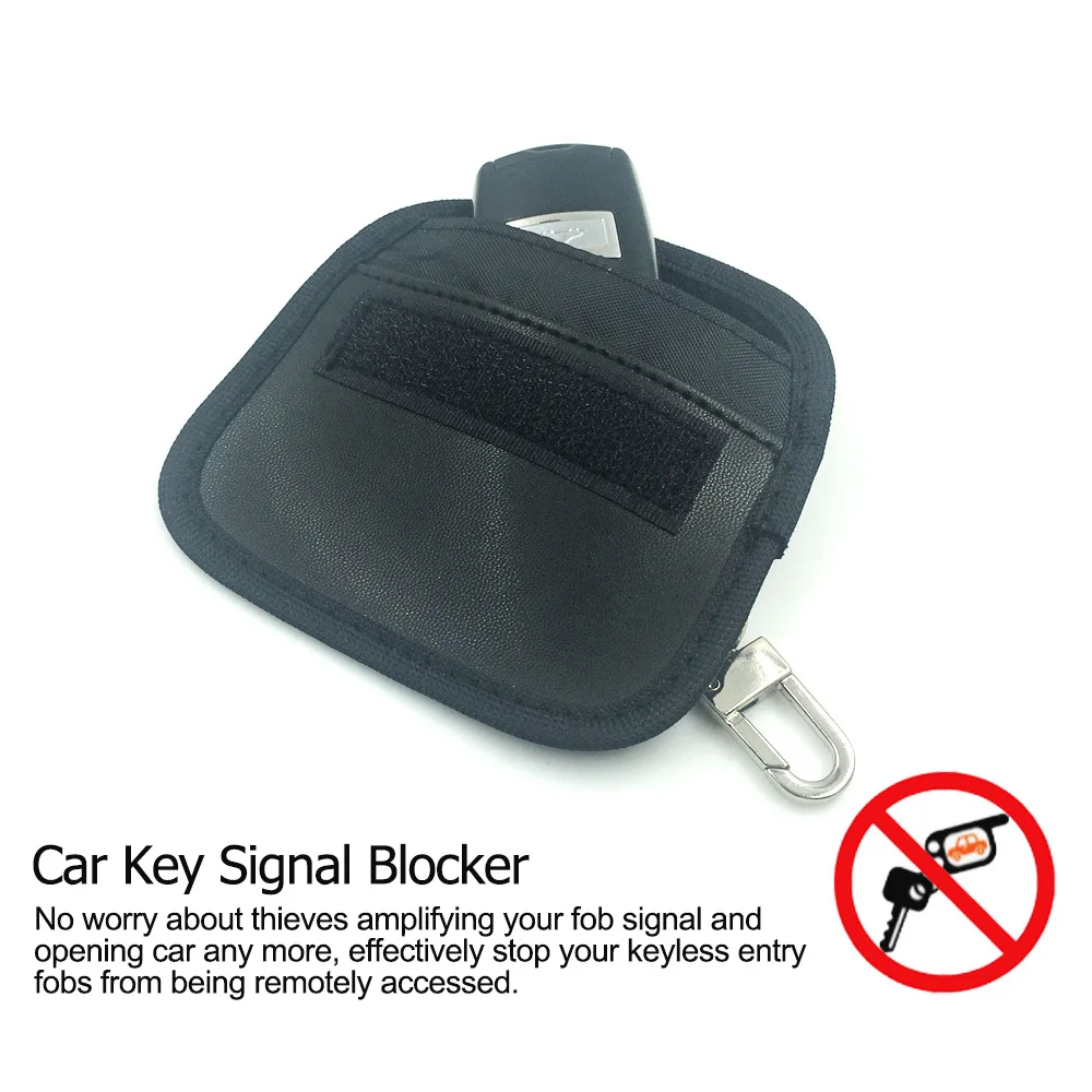 RDA Signalo Blokavimo Maišelį Automobilių Fob Signalas užrakto Blokavimas Mini PU Atveju Piniginės Keyless Automobilio Raktus Radiacinės Saugos mobilusis Telefonas Nuotrauka 2