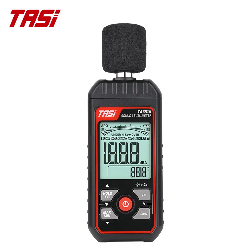 TASI TA651A Skaitmeninio Garso Lygio Matuoklis Logger 30-130dB Garso Triukšmo Matavimo Priemonės Mini db Metrų Aplinkos Testeris Signalizacijos Nuotrauka 0